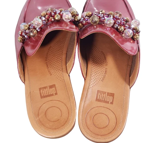 Elegant Pink Embellished Loafers - Picture 6 of 13